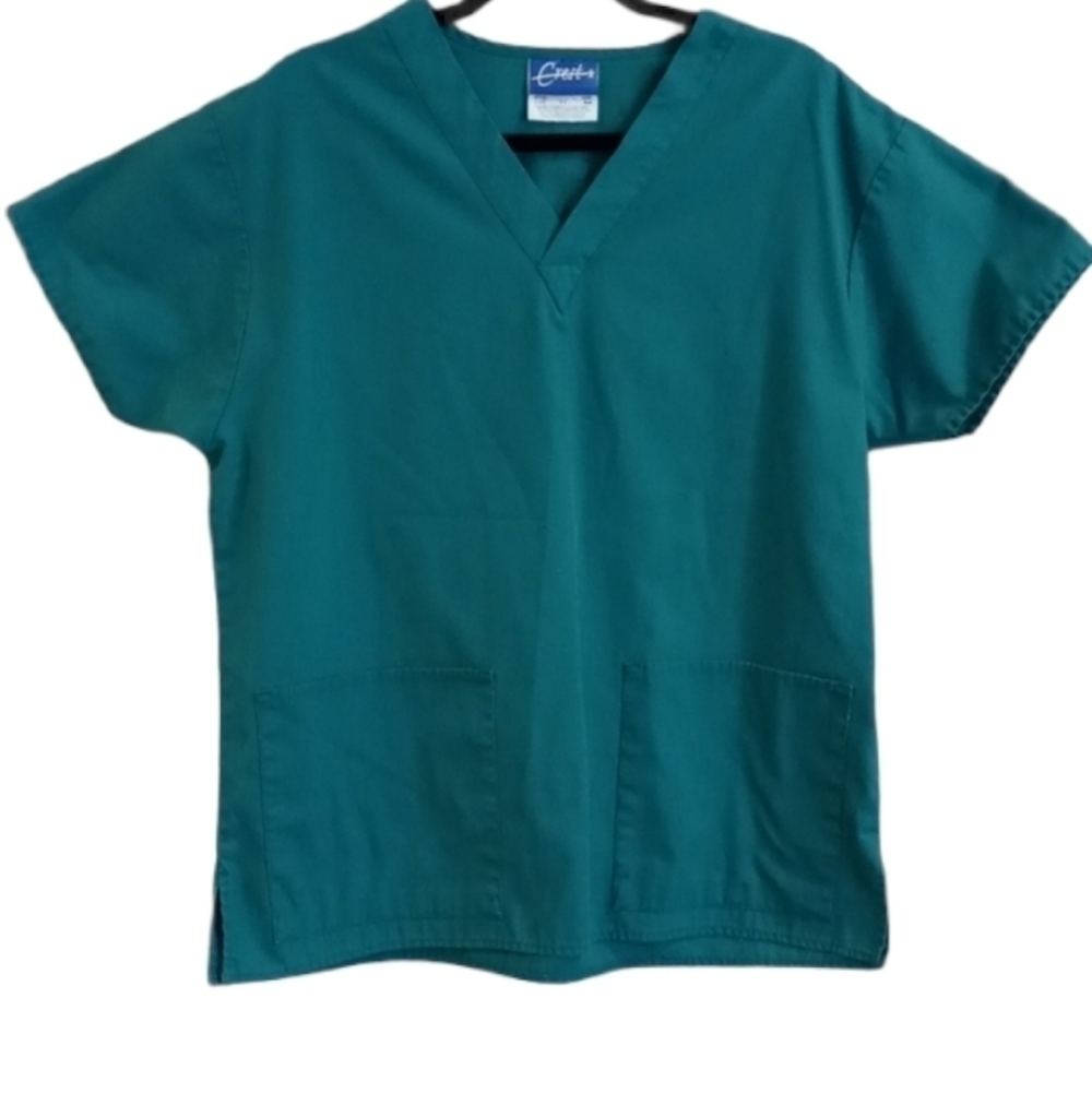 Crest green scrub top size medium